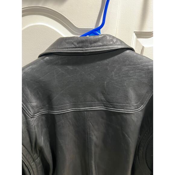 Durkee’s Express Flight Jacket XXL Black Leather Bomber Aviator Vintage Heavy - Picture 4 of 16